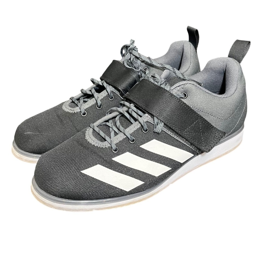 Adidas Powerlift 4 Weightlifting Shoes Mens 11 Grey Black GZ5870 Training Gym